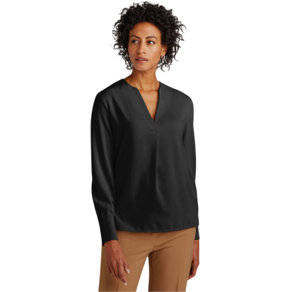 Brooks Brothers® Women’s Open-Neck Satin Blouse