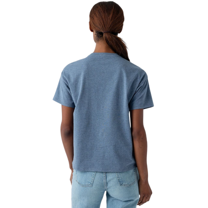 Woman wearing black tee with white background |Color:Jet Black