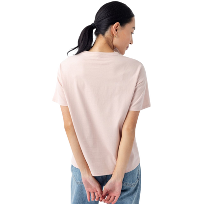 Woman wearing black tee with white background |Color:Jet Black