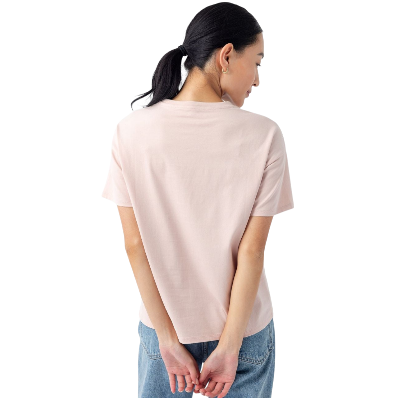 Woman wearing black tee with white background |Color:Jet Black