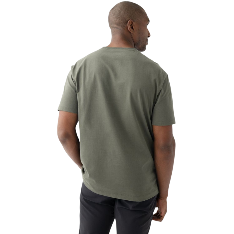 Man in olive tee with white background |Color:Olive
