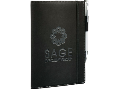 5.25’’ x 7.5’’ FSC® Mix Revello Refillable Journal - Black - Refillable Journals