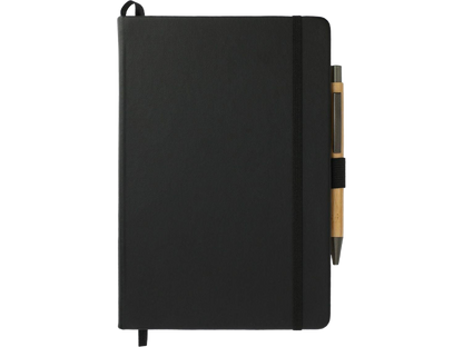5.5’’ x 8.5’’ Cactus Leather Bound Journal Set - Black - Journal Sets