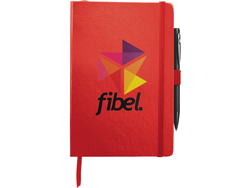 5.5’’ x 8.5’’ FSC® Mix Nova Bound Journal by JournalBooks® - Transparent Red - Office