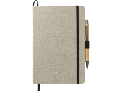 5.5’’ x 8.5’’ Recycled Cotton Bound Journal Set - Natural - Journal Sets