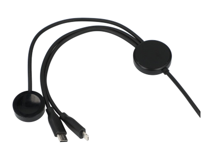 5-in-1 Long Charging Cables with iWatch Charger - Black - Charging Cables