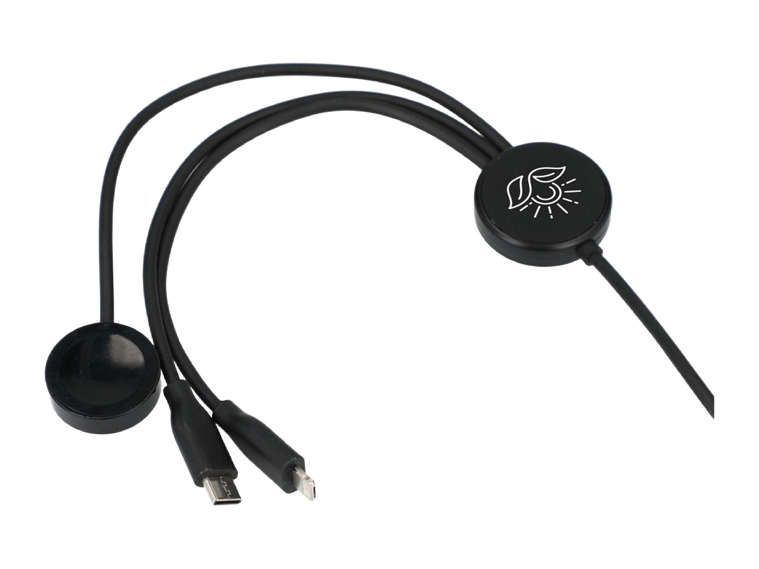 5-in-1 Long Charging Cables with iWatch Charger - Black - Charging Cables