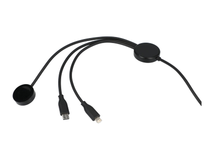 5-in-1 Long Charging Cables with iWatch Charger - Black - Charging Cables