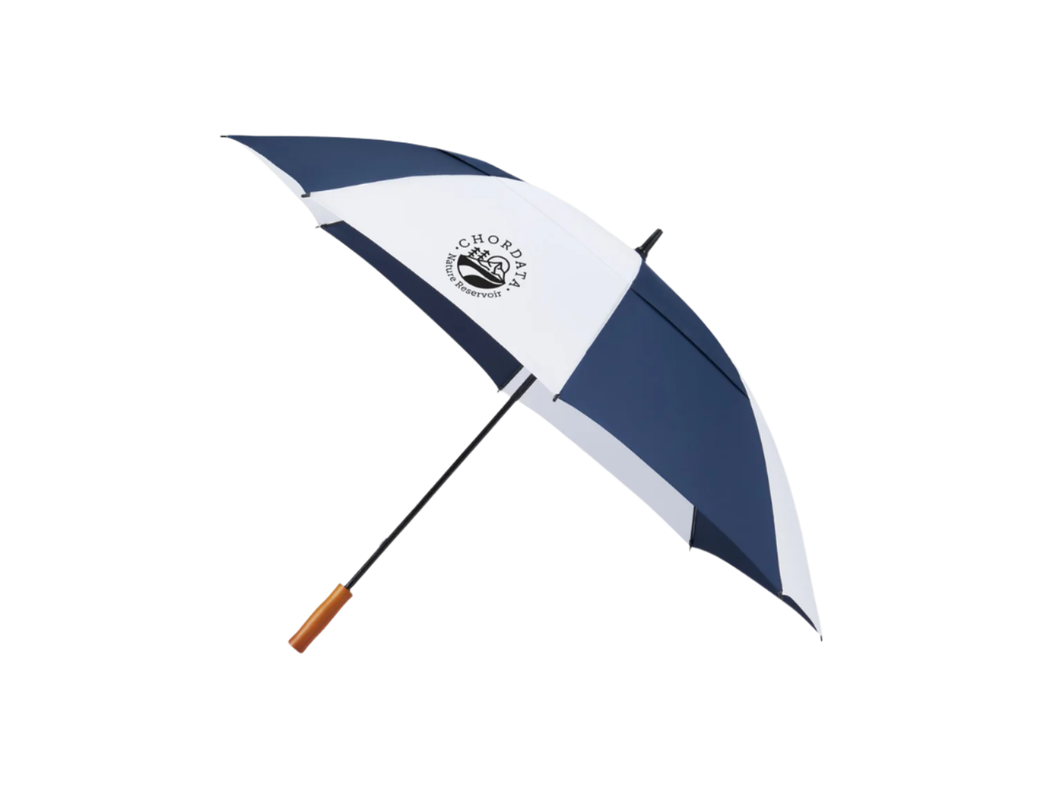58" Recycled Golf Umbrella with Wooden Handle