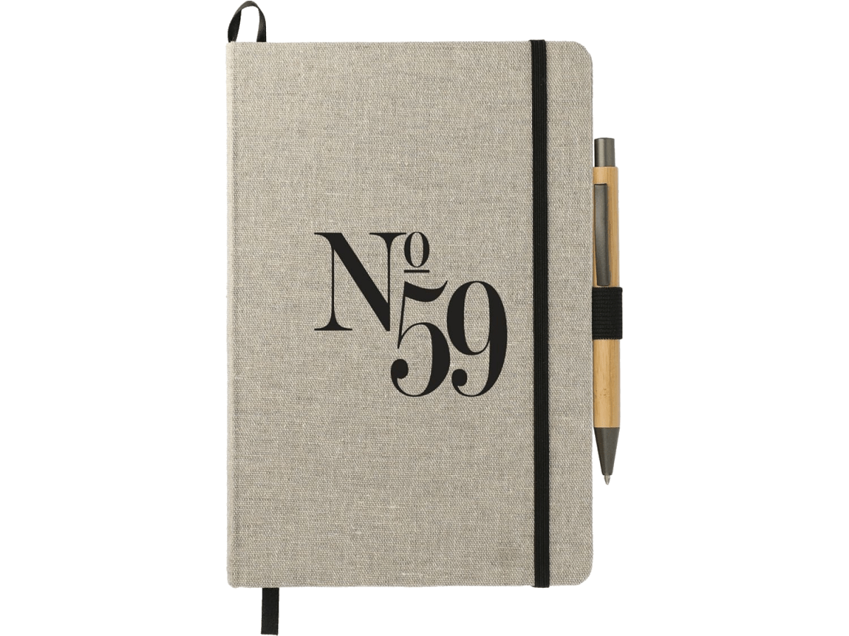 5.5" x 8.5" Recycled Cotton Bound Journal Set - Journal Sets - SwagWear