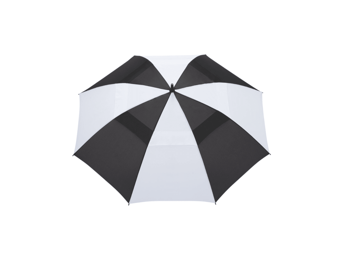 58" Recycled Golf Umbrella with Wooden Handle - Golf Umbrellas - SwagWear