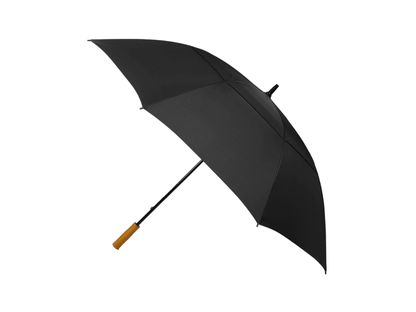 58" Recycled Golf Umbrella with Wooden Handle - Golf Umbrellas - SwagWear