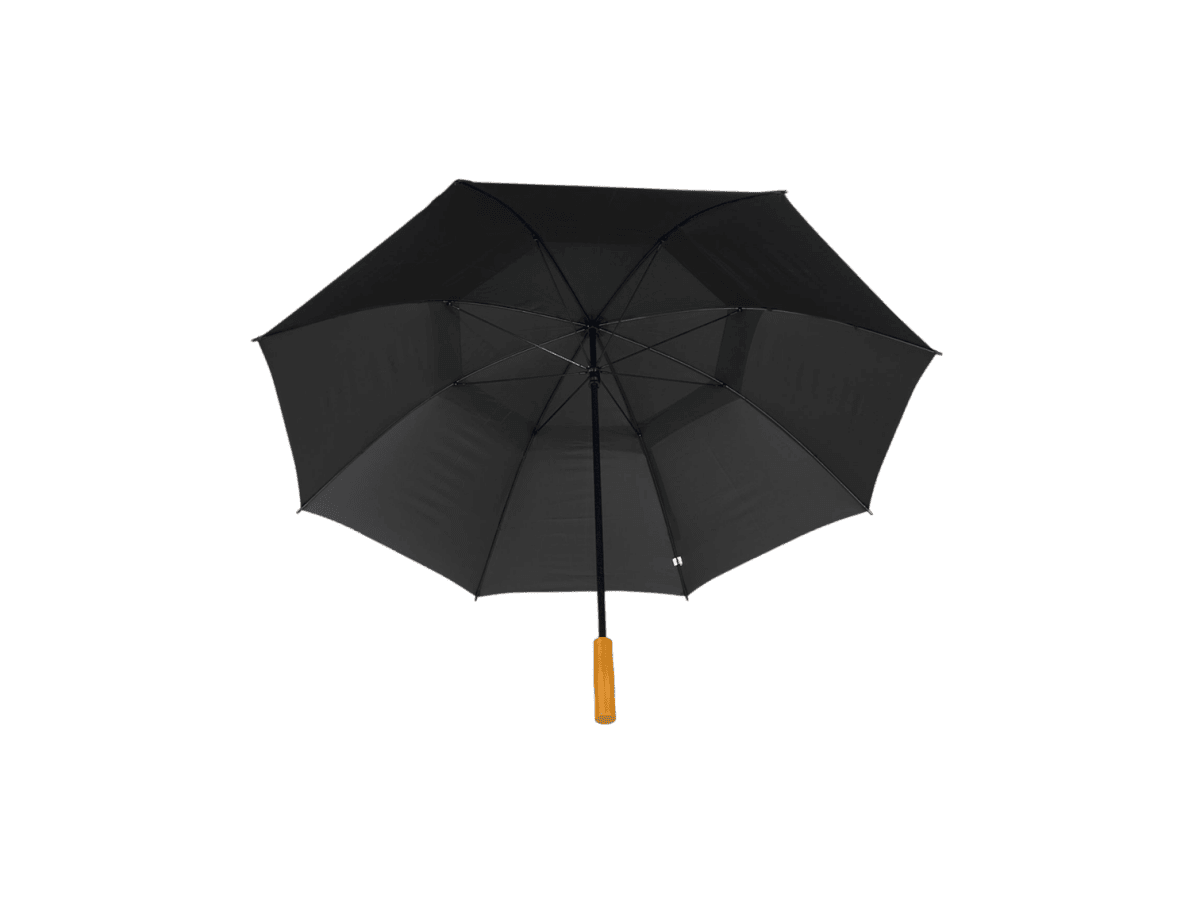 58" Recycled Golf Umbrella with Wooden Handle - Golf Umbrellas - SwagWear