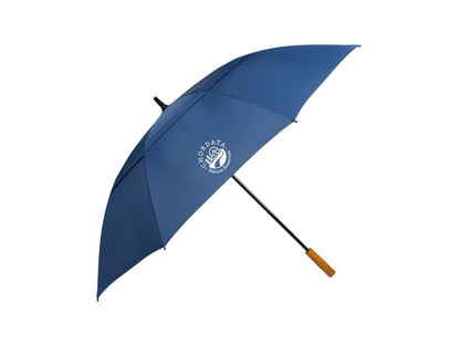 58" Recycled Golf Umbrella with Wooden Handle - Golf Umbrellas - SwagWear
