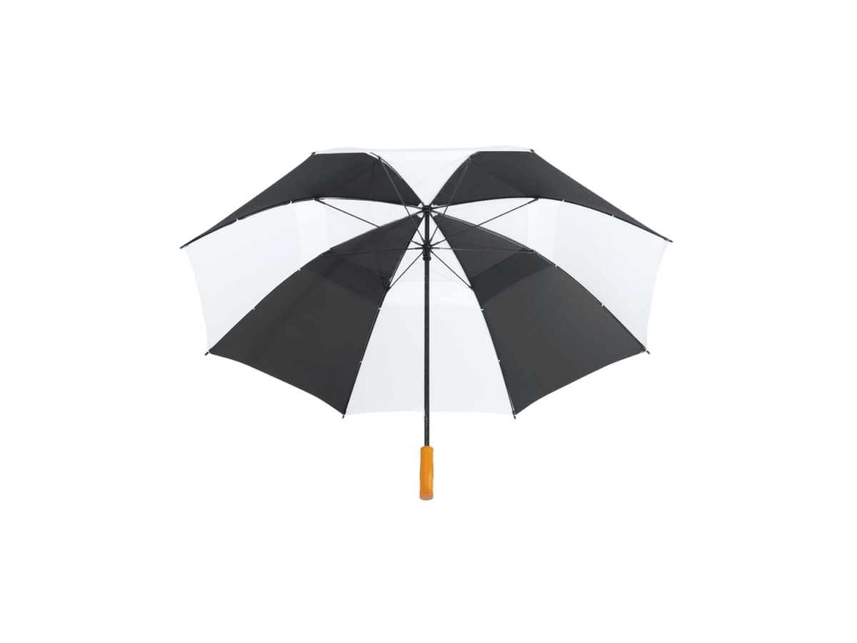 58" Recycled Golf Umbrella with Wooden Handle - Golf Umbrellas - SwagWear
