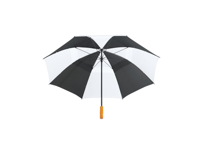58" Recycled Golf Umbrella with Wooden Handle - Golf Umbrellas - SwagWear