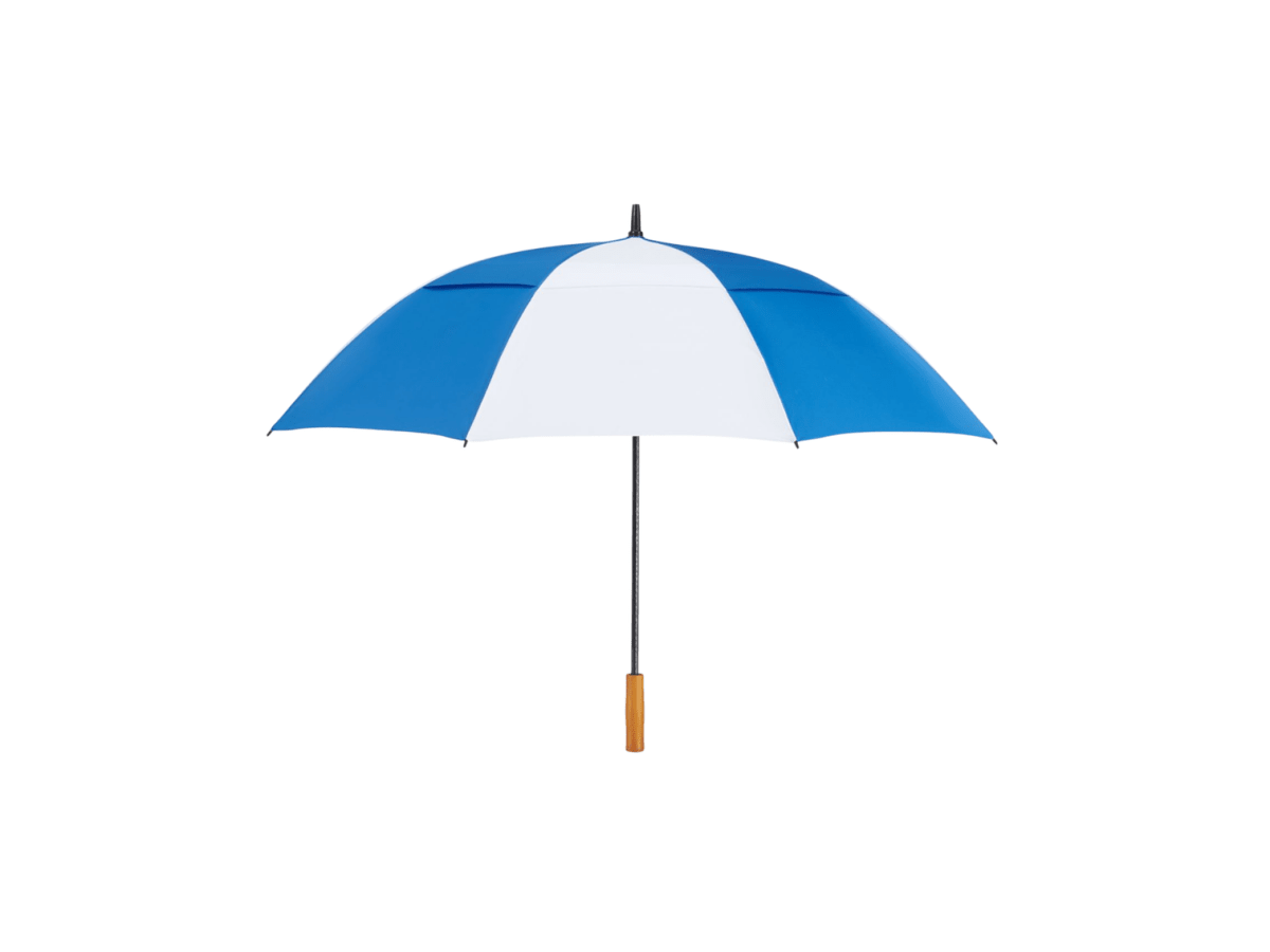 58" Recycled Golf Umbrella with Wooden Handle - Golf Umbrellas - SwagWear