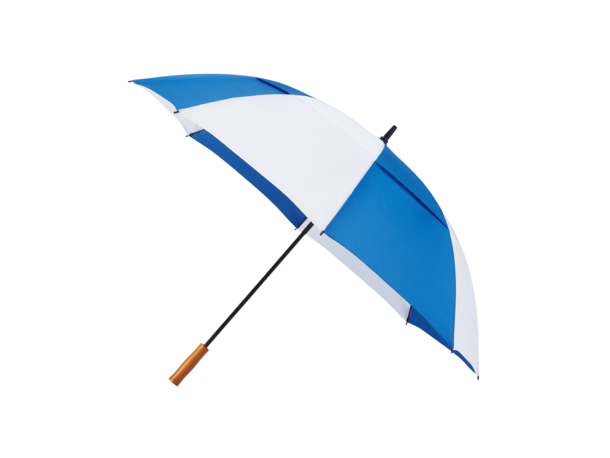 58" Recycled Golf Umbrella with Wooden Handle - Golf Umbrellas - SwagWear