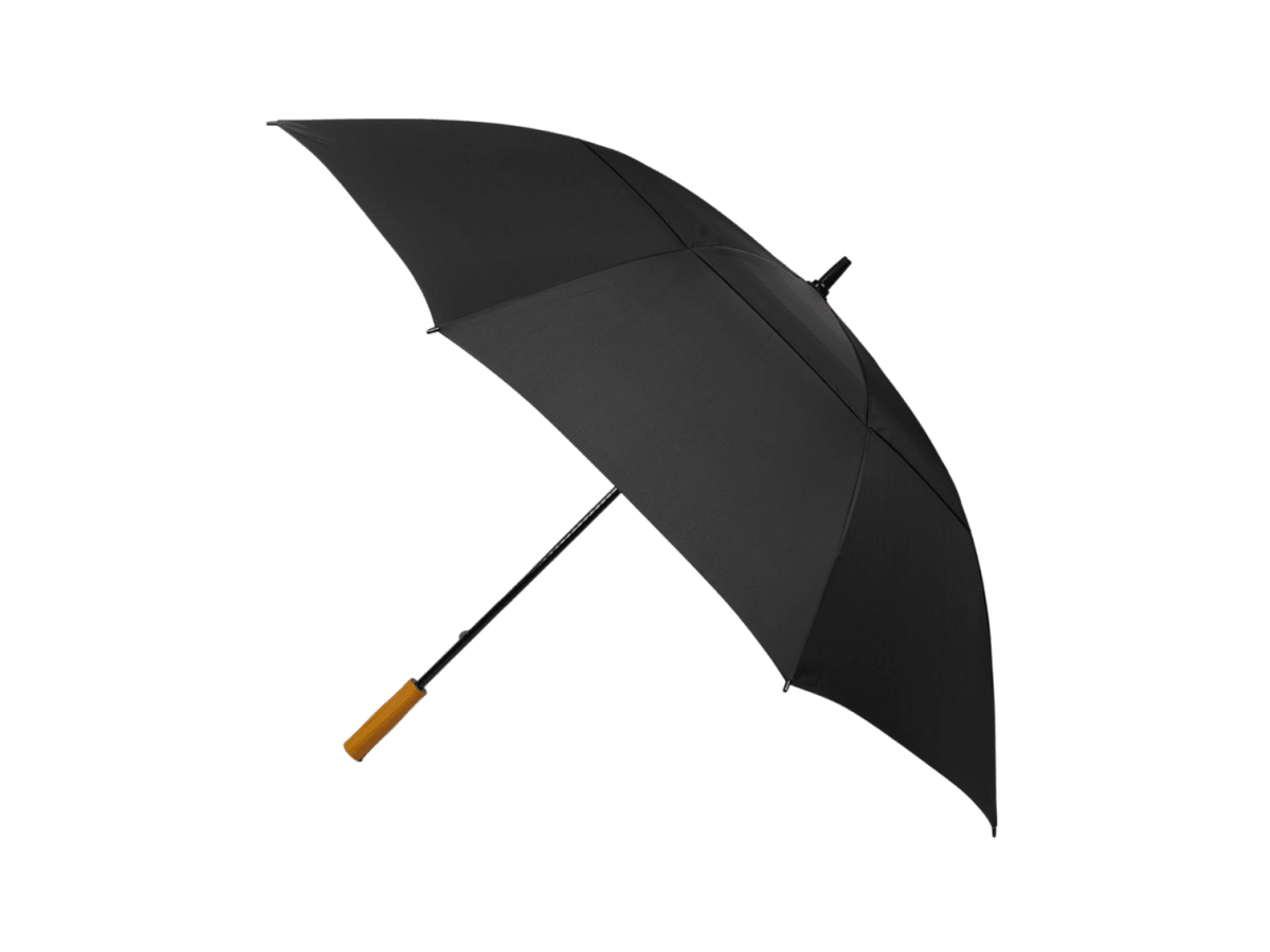 58" Recycled Golf Umbrella with Wooden Handle - Golf Umbrellas - SwagWear