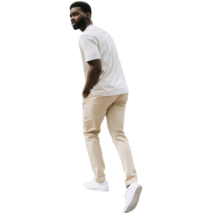 Man in olive tee with white background |Color:Olive