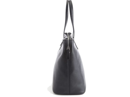 Pebbled Grain Wide Tote Bag with Wristlet