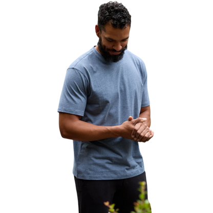 Man in olive tee with white background |Color:Olive
