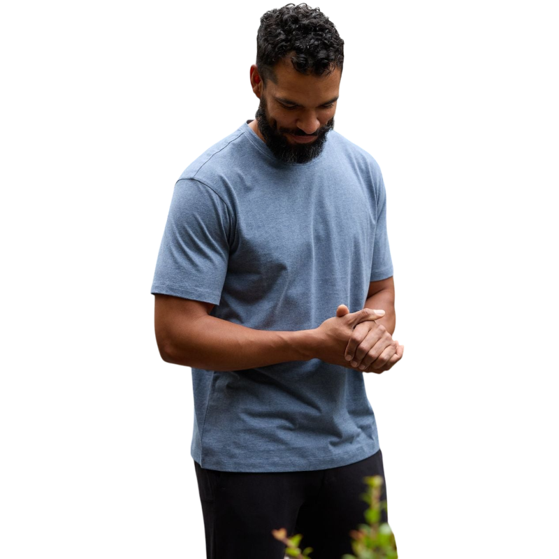 Man in olive tee with white background |Color:Olive
