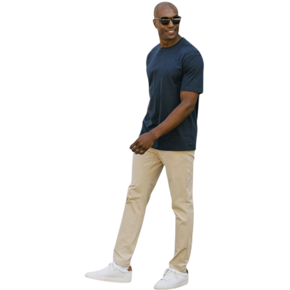 Man in olive tee with white background |Color:Olive