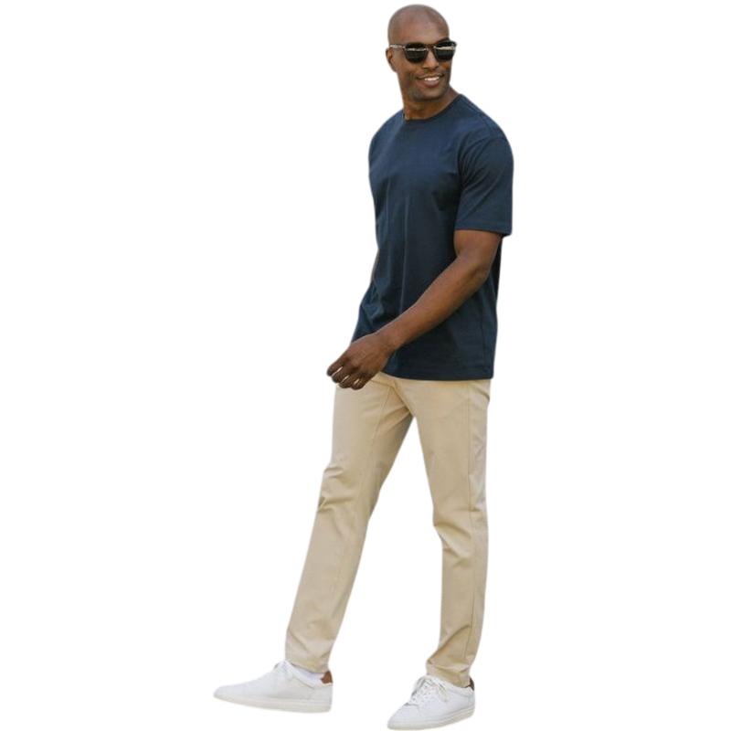 Man in olive tee with white background |Color:Olive