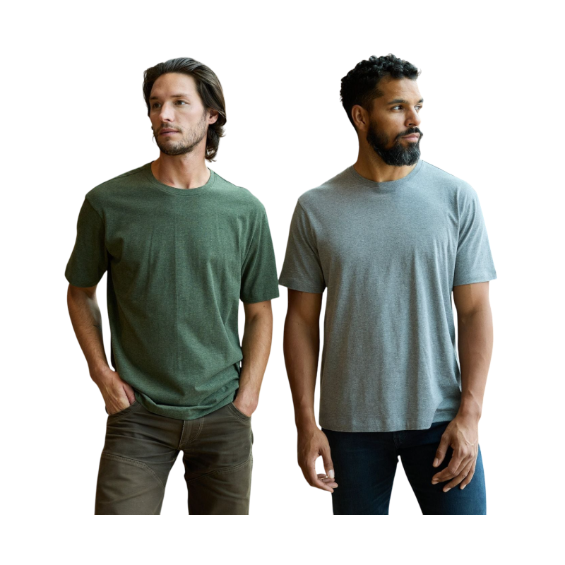 Man in olive tee with white background |Color:Olive