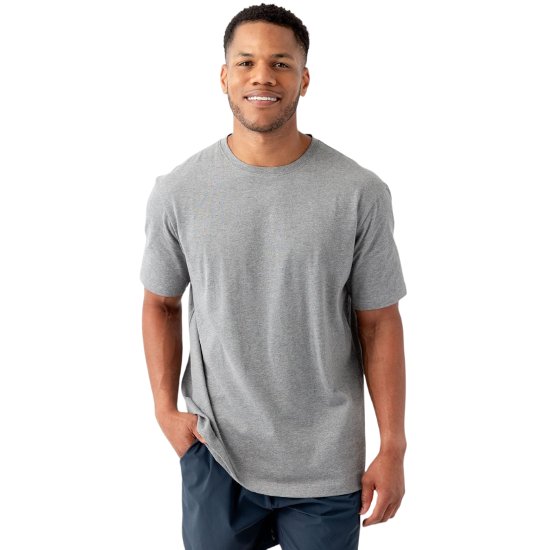 Man in olive tee with white background |Color:Olive