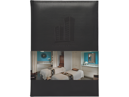 7’’ x 10’’ FSC® Mix Uptown Refillable Leather Journal by JournalBooks® - Black - Refillable Journals