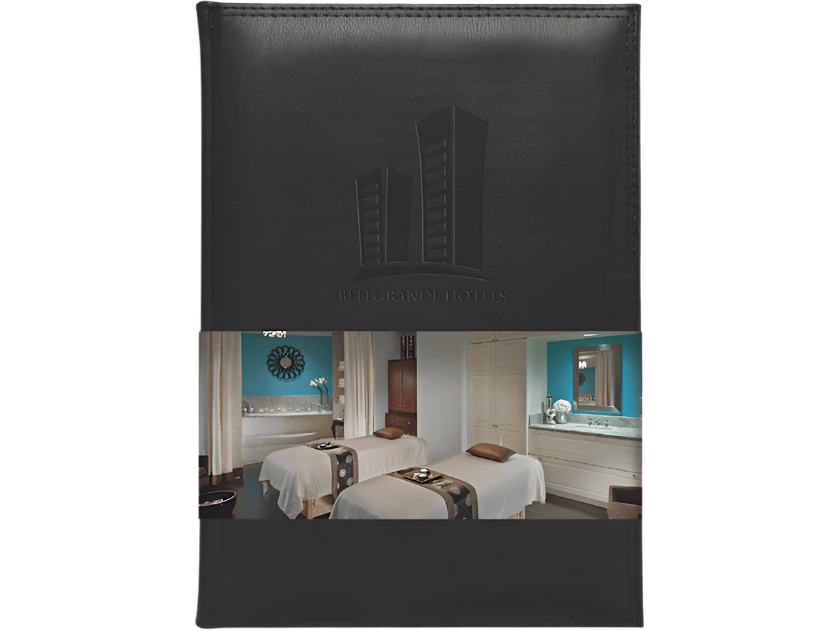 7’’ x 10’’ FSC® Mix Uptown Refillable Leather Journal by JournalBooks® - Black - Refillable Journals