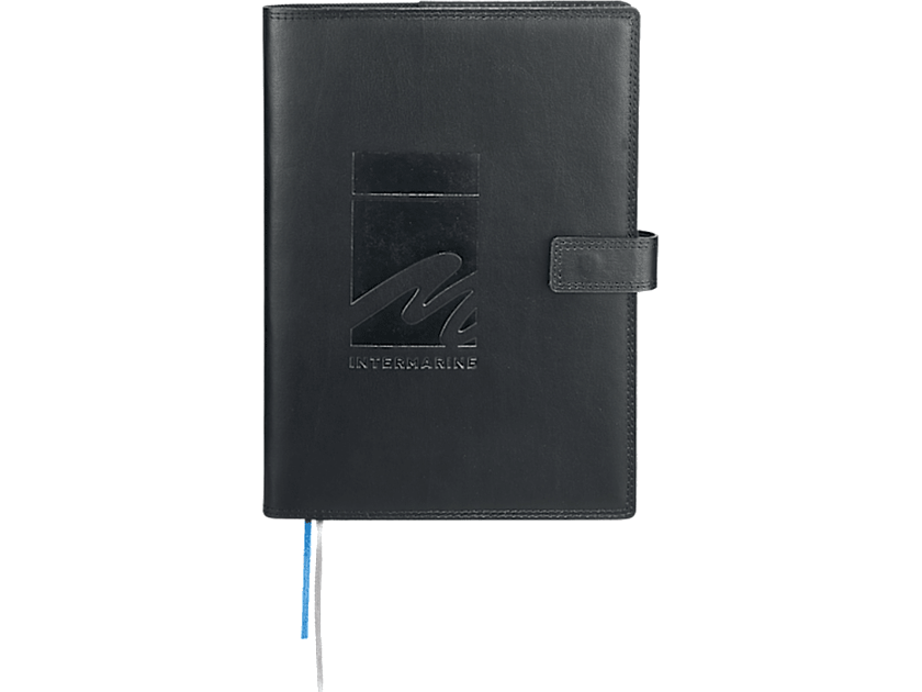 7’’ x 10’’ FSC® Mix Uptown Refillable Leather Journal by JournalBooks® - Black - Refillable Journals