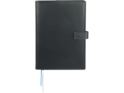 7’’ x 10’’ FSC® Mix Uptown Refillable Leather Journal by JournalBooks® - Black - Refillable Journals