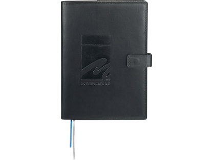 7’’ x 10’’ FSC® Mix Uptown Refillable Leather Journal - Black - Refillable Journals