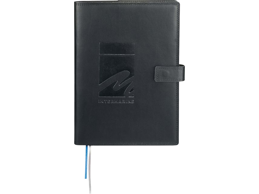 7’’ x 10’’ FSC® Mix Uptown Refillable Leather Journal - Black - Refillable Journals