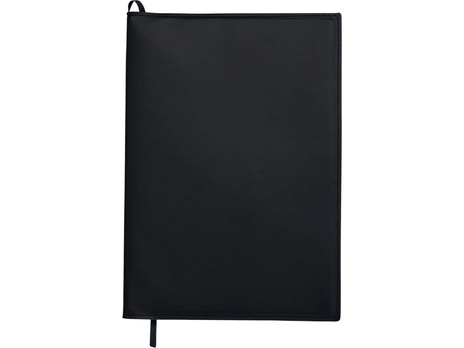 7” x 10” Mela Apple Leather Refillable Journal - Black - Refillable Journals