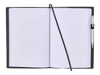 7” x 10” Mela Apple Leather Refillable Journal - Black - Refillable Journals