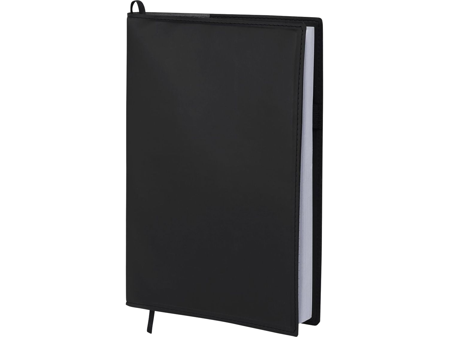 7” x 10” Mela Apple Leather Refillable Journal - Black - Refillable Journals