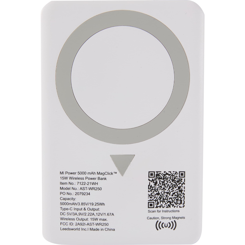 MI Power 5000 mAh MagClick™ 15W Wireless Power Bank