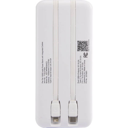 Pwr Pal 10000 mAh Power Bank with Integrated Cable