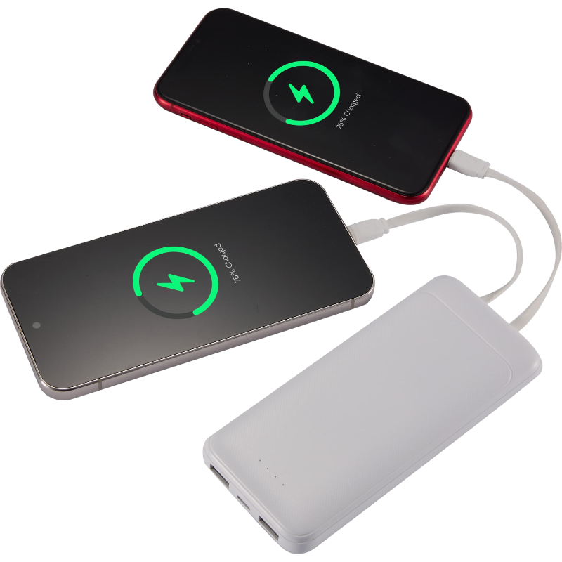 Pwr Pal 10000 mAh Power Bank with Integrated Cable