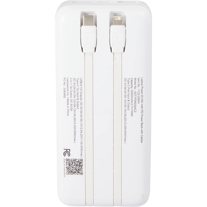 Laptop Power 20,000 mAh PD Power Bank with Integrated Cables