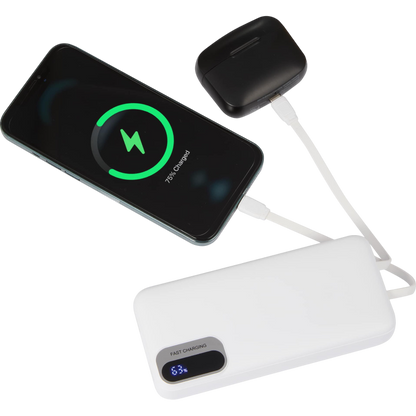 Laptop Power 20,000 mAh PD Power Bank with Integrated Cables