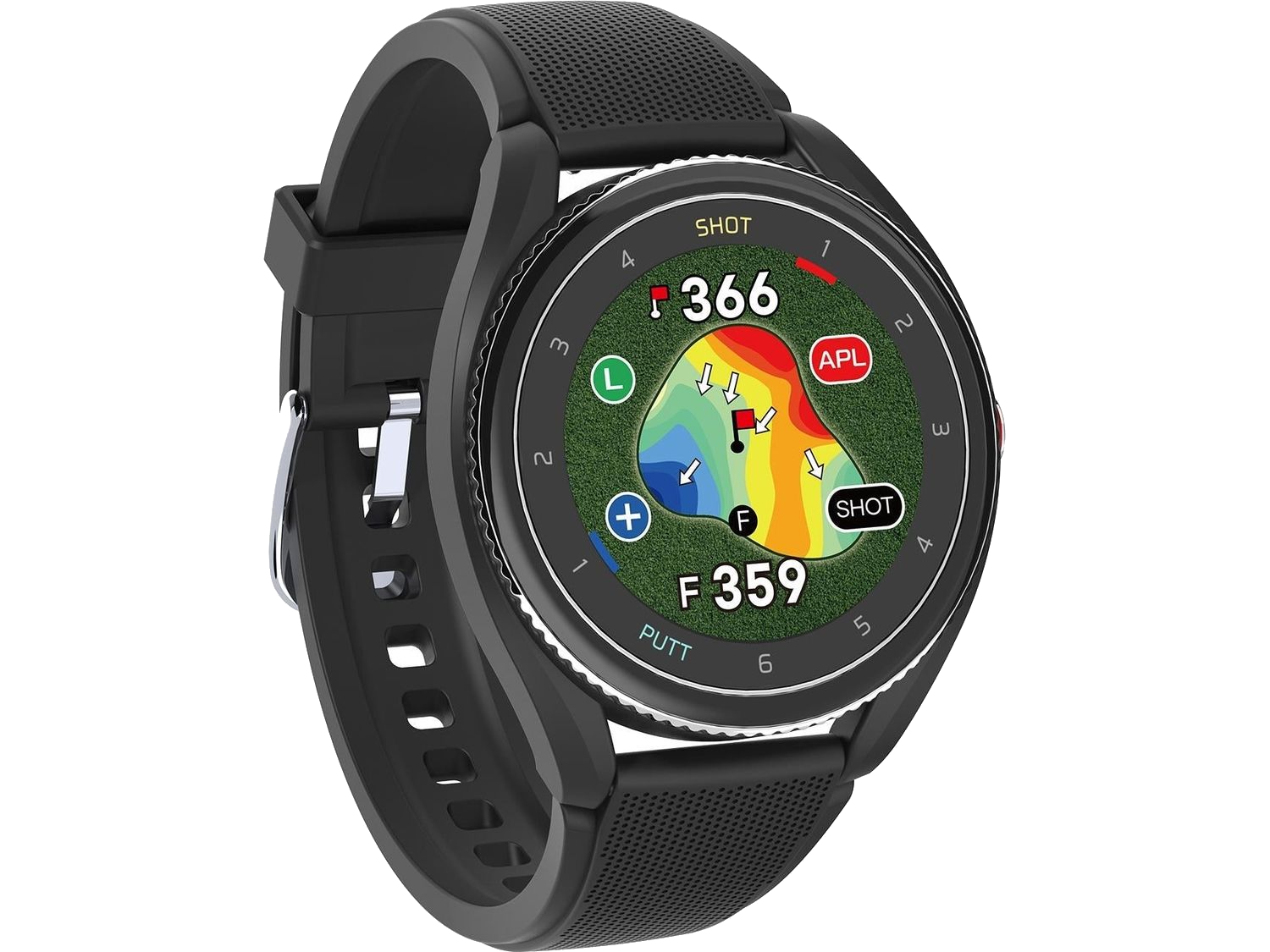 Voice Caddie Hybrid Golf GPS Watch w/ Green Undulation and Slope