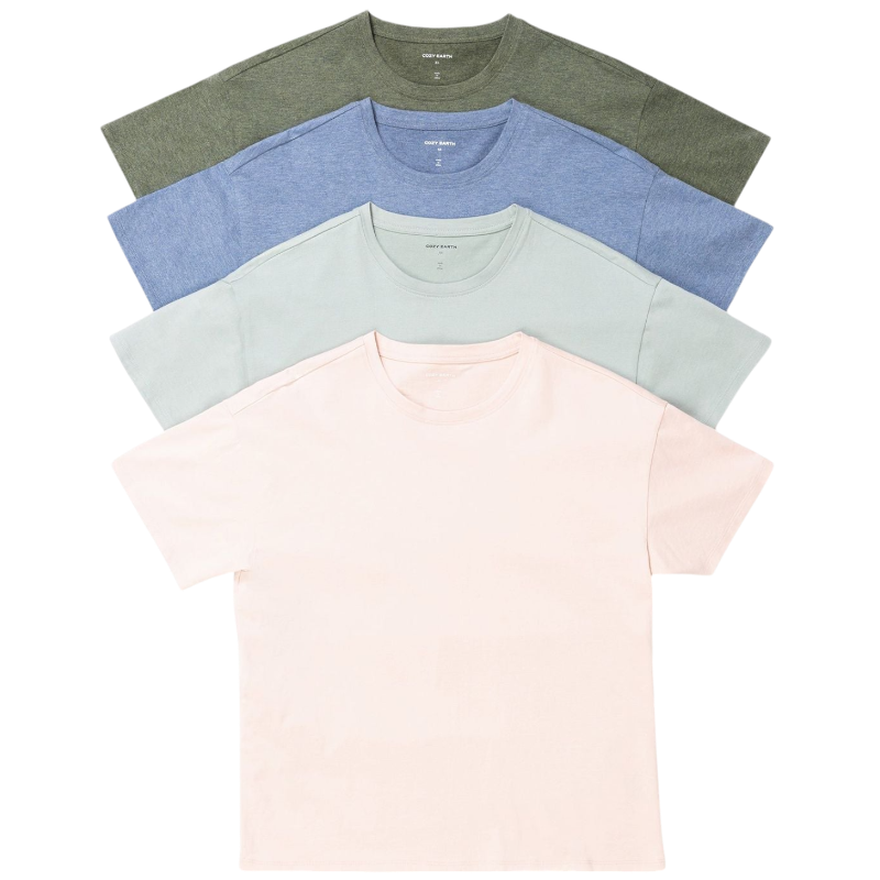 Woman wearing black tee with white background |Color:Jet Black