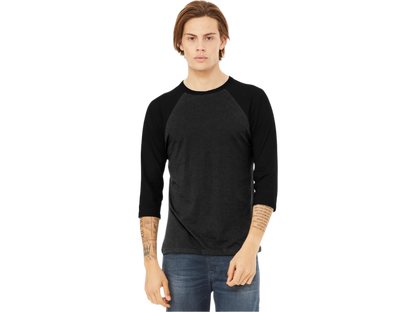 BELLA+CANVAS ® Unisex 3/4-Sleeve Baseball Tee
