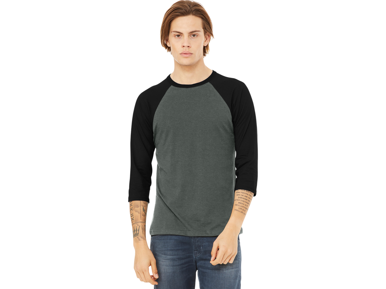 BELLA+CANVAS ® Unisex 3/4-Sleeve Baseball Tee