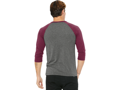 BELLA+CANVAS ® Unisex 3/4-Sleeve Baseball Tee